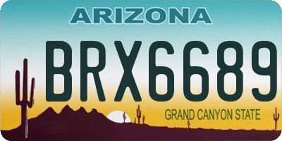 AZ license plate BRX6689