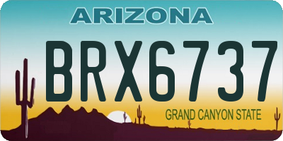 AZ license plate BRX6737