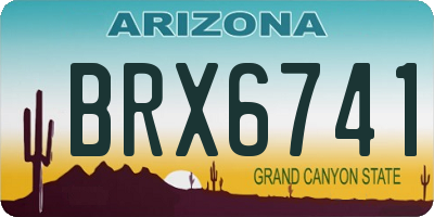 AZ license plate BRX6741