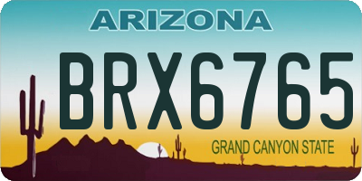AZ license plate BRX6765