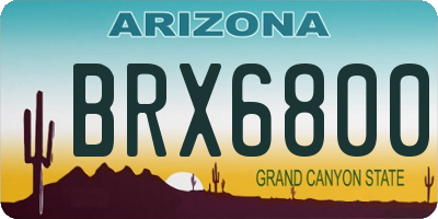 AZ license plate BRX6800