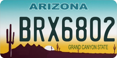 AZ license plate BRX6802