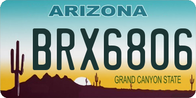 AZ license plate BRX6806