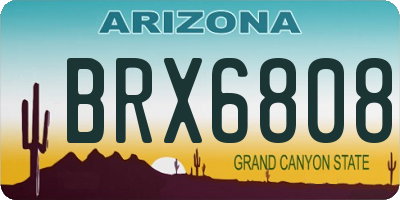 AZ license plate BRX6808
