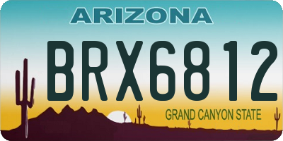 AZ license plate BRX6812