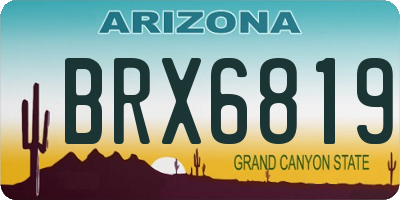 AZ license plate BRX6819