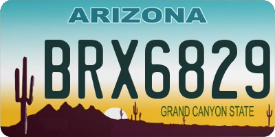 AZ license plate BRX6829