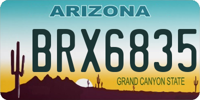 AZ license plate BRX6835