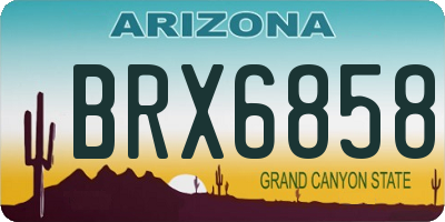 AZ license plate BRX6858