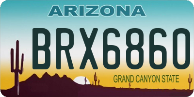 AZ license plate BRX6860