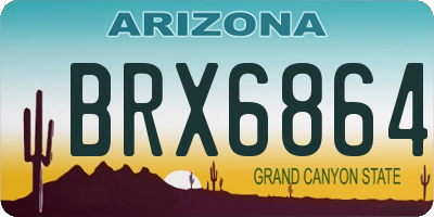 AZ license plate BRX6864