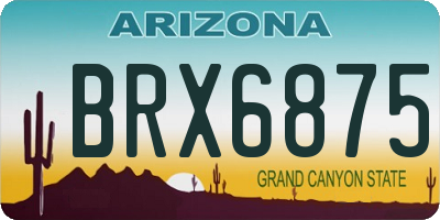 AZ license plate BRX6875