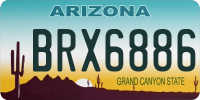 AZ license plate BRX6886