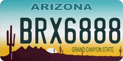AZ license plate BRX6888