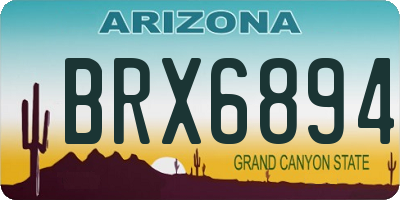 AZ license plate BRX6894