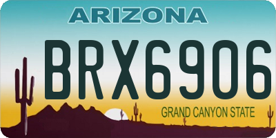 AZ license plate BRX6906