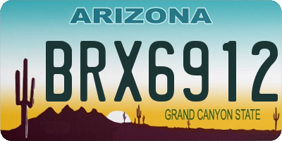 AZ license plate BRX6912