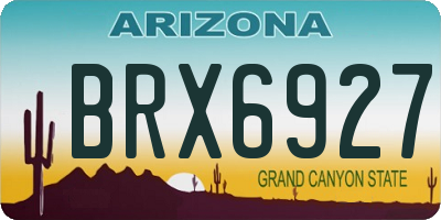 AZ license plate BRX6927