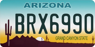 AZ license plate BRX6990