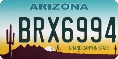 AZ license plate BRX6994