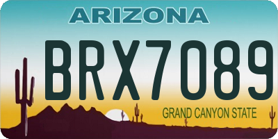 AZ license plate BRX7089