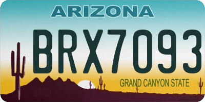 AZ license plate BRX7093