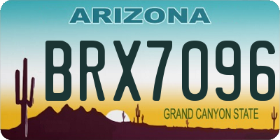 AZ license plate BRX7096