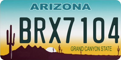 AZ license plate BRX7104