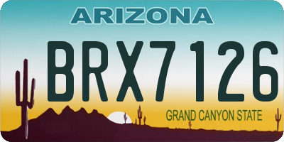 AZ license plate BRX7126