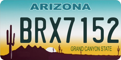 AZ license plate BRX7152