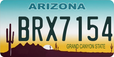 AZ license plate BRX7154