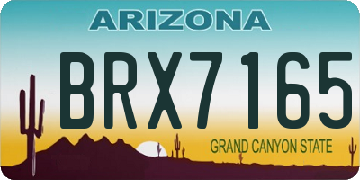 AZ license plate BRX7165
