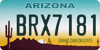AZ license plate BRX7181