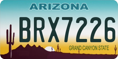 AZ license plate BRX7226