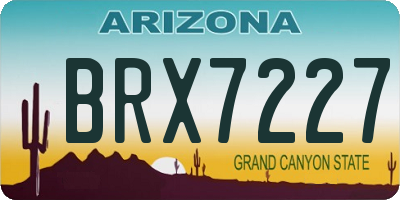 AZ license plate BRX7227