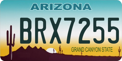 AZ license plate BRX7255