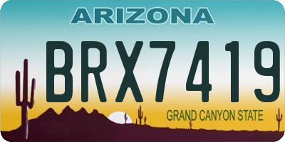 AZ license plate BRX7419