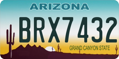 AZ license plate BRX7432