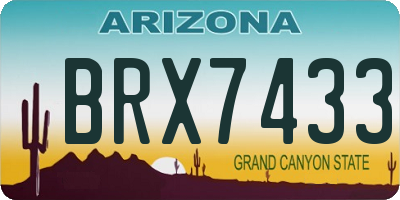 AZ license plate BRX7433