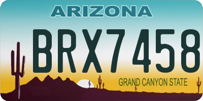 AZ license plate BRX7458