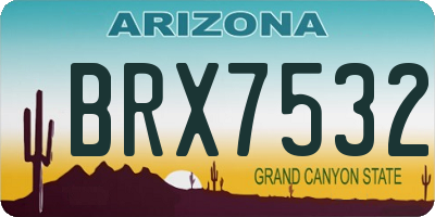 AZ license plate BRX7532