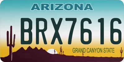 AZ license plate BRX7616