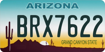 AZ license plate BRX7622