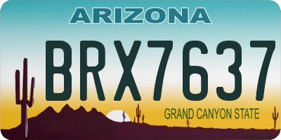 AZ license plate BRX7637