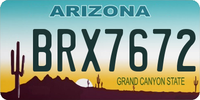 AZ license plate BRX7672