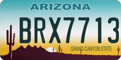 AZ license plate BRX7713