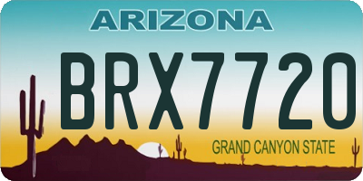 AZ license plate BRX7720