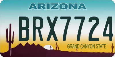 AZ license plate BRX7724