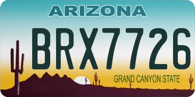 AZ license plate BRX7726