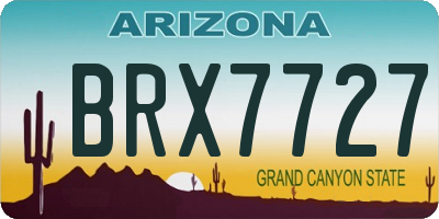 AZ license plate BRX7727